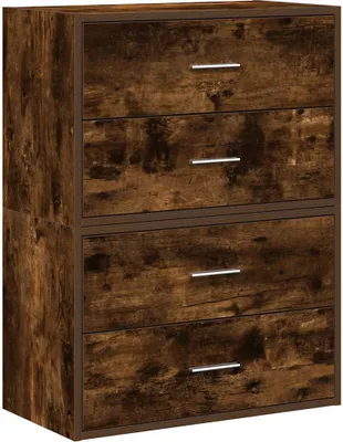 Produktbild von Schränke mit 2 Schubladen 2 Stk. Räuchereiche 60x31x40 cm