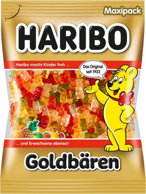 Produktbild von Haribo Goldbären Maxipack 1 KG Beutel Fruchtgummi in frischen