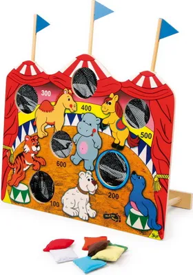 Produktbild von small Foot Design 5696 1 x Wurfspiel Wurfstand Zirkus