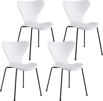 Produktbild von Esszimmerstuhl Rory, Weißer Kunststoffstuhl, BxHxT 50x78x46 cm, Sitzhöhe 47 cm