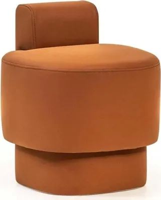Produktbild von Sitzhocker Hocker Polsterhocker Orange Fußhocker Moderne Sitzer Möbel