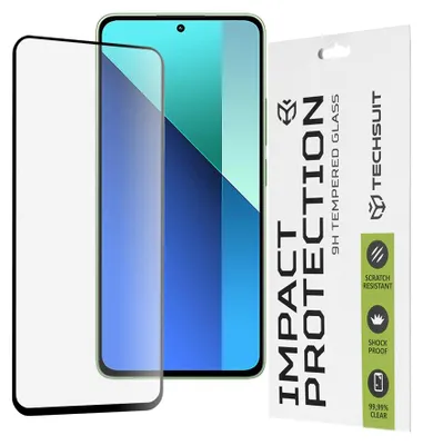 Obrázok produktu pre Techsuit 111D Full Cover / Full Glue Glass tvrdené sklo pre Xiaomi Redmi Note 13 4G – čierne (Black)