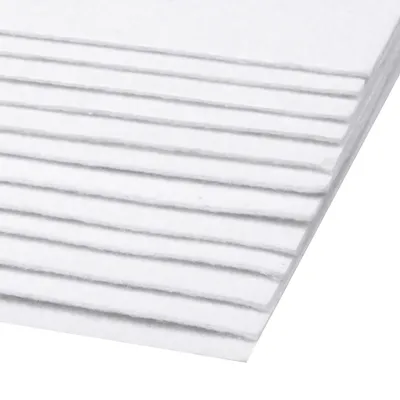 Produktbild von Bastelfilz 1 Bogen 20x30cm, 1,5-2mm stark, 300g/m² feste Qualität, 20 Farben, Farbe:weiß