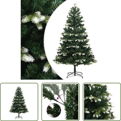 Image de The Living Store Sapin de Noël artificiel pliable enneigé 180 cm