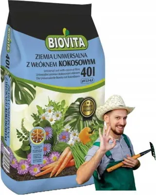 Obrázek produktu pro Univerzální zemina s kokosovým vláknem 40L Přírodní substrát