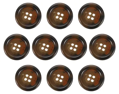 Produktbild von 10 farbige Harzknöpfe, 30 mm Durchmesser, 4 Löcher, für Kleidung und kreative Anwendungen