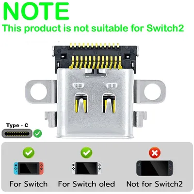 Produktbild von Replacement USB-C Charging Socket Port Connector for Nintendo Switch Lite