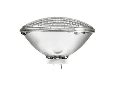 A studio shot of a light bulb on a white background.