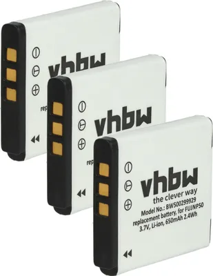 Produktbild von vhbw 3x Akku kompatibel mit Kodak Playtouch Kamera (650 mAh, 3,6 V, Li-Ion)