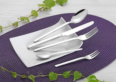 12er-Set Tafelmesser, rostfreier Stahl, hochglanzpoliert, silber, 21,7 cm