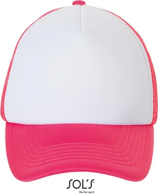 Image de SOLs 01668 | Bubble Cap - Couleur : White/Neon Coral - Taille : One Size