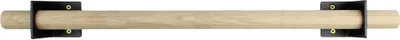 Produktbild von Natural Goods Berlin GARD KNIC, Hakenleiste, Kleiderhaken, Garderobenstange, Schwarz, Rundstab Eiche 50 cm, 2 Stück