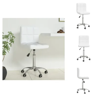 Produktbild von vidaXL Bürostuhl Drehbar Weiß Kunstleder -  Bürostühle