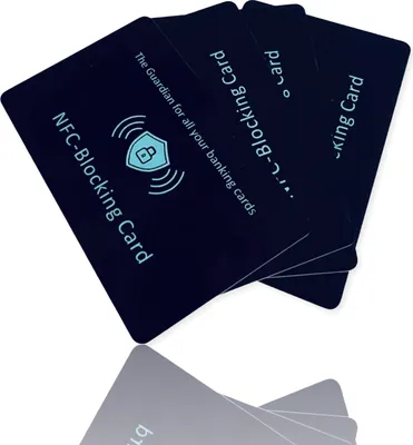 Produktbild von 4x RFID Blocker Karte NFC Schutz für EC & Kreditkarten Schutzkarte Blocking Card