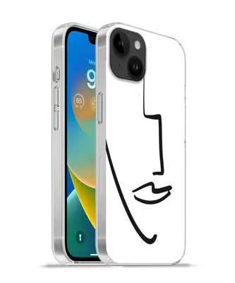 Produktbild von MuchoWow® Handyhülle Schutzhülle Hülle für Apple iPhone 14 Plus - Soft case Gesicht - Frau - Minimalismus Silikon Softcase Handy Hülle - Abbildung