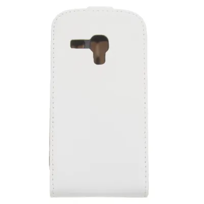 Produktbild von Slim Leder Flip Hülle Handyhülle für Galaxy S3 mini weiß 4250710515691