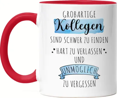 Produktbild von Großartige Kollegen Sind Schwer Zu Finden Tasse Rot  Danke Geschenk Hart Zu Vergessen