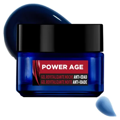 Produktbild von L'Oréal Men Expert Power Age Revitalisierendes Nachtgel für Männer, Anti-Aging und Anti-Falten, verstärkt mit Hyaluronsäure – Anti-Age Nachtcreme