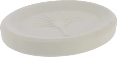 Produktbild von TENDANCE | Seifenschale - ARIZONA GREY - 12,5 cm - Elegantes Design - Keramik mit Bambusdetails