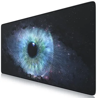 Imagen del producto de Alfombrilla para ratón gaming Titanwolf XXL, 900 x 400 x 3 mm, base para escritorio, lavable, base antideslizante, velocidad y precisión, diseño "Galaxy Eye"