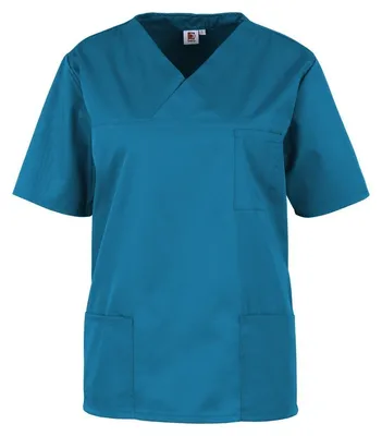 Produktbild von beb Basic Kasack Unisex Kurzarm Petrol XL
