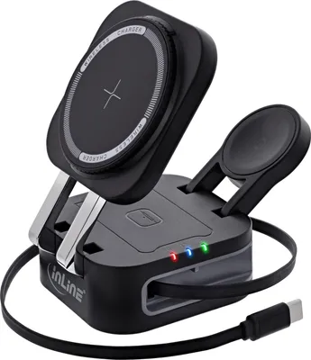 Produktbild von InLine 33392T, Drinnen, USB, Kabelloses Aufladen, Schwarz