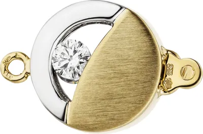 Produktbild von Schließe Verschluss mit 2 Zirkonia & 333 Gold Gelbgold Goldverschluss Damen