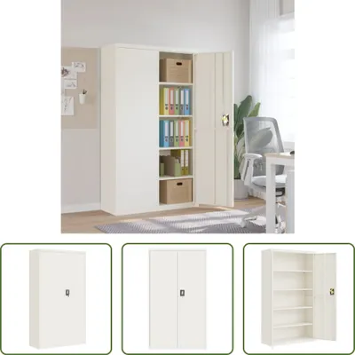Obrázek produktu pro The Living Store skříň na dokumenty bílá 105x40x180 cm ocelová