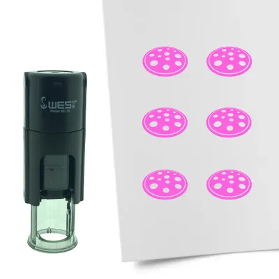 Obrázok produktu pre CombiCraft Stamp Pizza 10mm okrúhly - ružový atrament