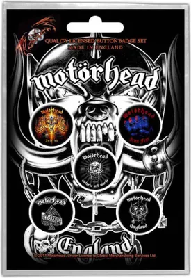 Produktbild von Motorhead Anstecker Button Pin Badge (5er Set)