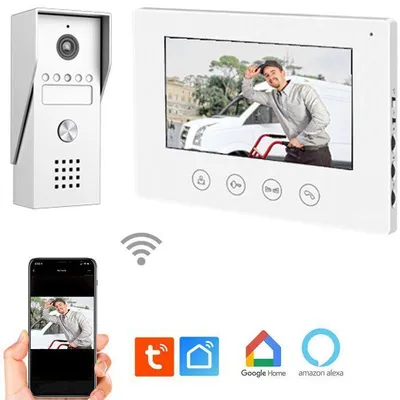Image de Portier Vidéo Filaire Connecté Wifi, Ecran Tactile 7'', 2 Fils, KYF