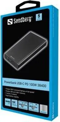 Produktbild von Sandberg - Powerbank USB-C PD 100W 38.400mAh
