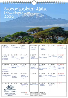 Produktbild von Naturzauber Afrika Planer DIN A3 Kalender für 2026 Landschaft Reise Tiere Urlaub - Seelenzauber