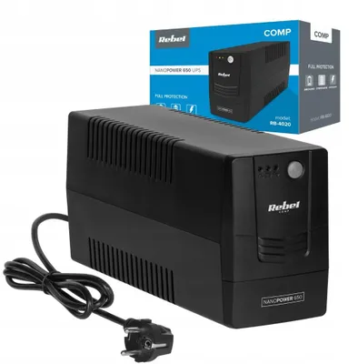 Zdjęcie produktu dla Zasilacz UPS REBEL Nanopower 650 (650VA/360W)