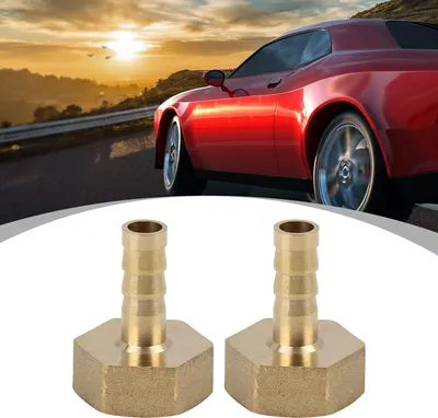 Image de Raccord Cannelé 8mm ID x G1/2" NPT Femelle en Laiton Connecteur Tuyau Voiture 2pcs