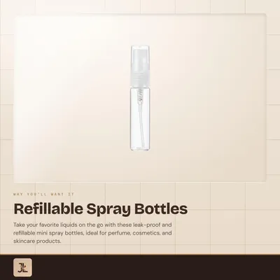 Imagen del producto de JL Cuisine - Botellas rociadoras reutilizables - 3 ml - Transparente
