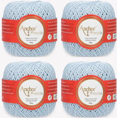 Image de 4x Anchor Freccia 12 – fil de coton mercerisé pour crochet fin (Color 00128)