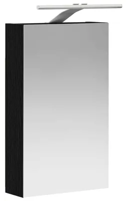 Immagine prodotto di vidaXL Armadietto a specchio da bagno Nero effetto rovere 30 x 10,5 x 50 cm