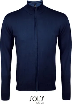 Produktbild von SOL´S Herren Strickjacke mit Reißverschluss L413 (00548) Gr. 2XL navy