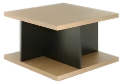 Produktbild von Couchtisch Braun Schwarz Zweifarbig Modern Stil Rechteckig Elegante