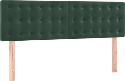 Produktbild von vidaXL Kopfteile Dunkelgrün 144x5x78/88 cm Samt