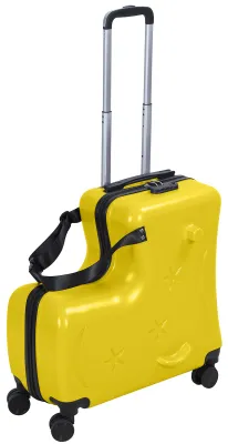 Produktbild von 24-Zoll-Reisekoffer zum Draufsitzen für Kinder, Rollkoffer mit Rollen, Kinder-Trolleykoffer mit Zahlenschloss und Gurt