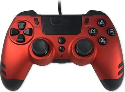 Produktbild von SteelPlay Metaltech Kabelgebundener Joystick - Ruby Red Slim (PS4)