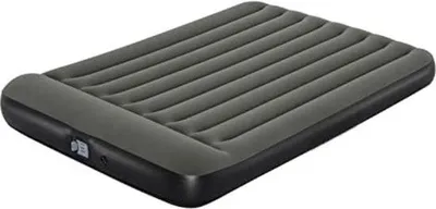 Produktbild von Luftbett mit integrierter Pumpe – Selbstaufblasendes Luftbett – Selbstaufblasende Schlafmatte – Luftbett für 2 Personen mit integrierter Akkupumpe, Doppelbett XL/Lo, 203 x 152 x 30 cm – Grau