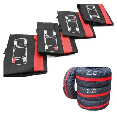 Imagen del producto de Funda universal para proteger la cubierta de la rueda de repuesto de automóviles, compatible con ruedas de 13 a 16 pulgadas