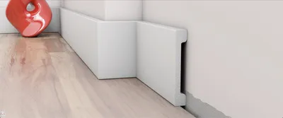Produktbild von DEKORATIVES Sockelleiste - Fußleiste - Bodenleiste - DP6- weiß - 2 Meter - hartes Material