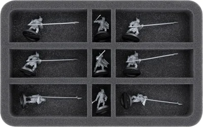 Produktbild von Schaumstoffeinlage für Middle-earth Tabletop, 9 Fächer, Half-Size