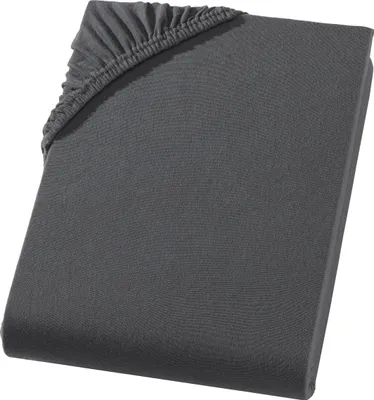 Produktbild von Premium Spannbettlaken 180x200 cm aus Baumwolle-Elasthan – hautsympathisch, elastisch & pflegeleicht – Steghöhe 30 cm – Anthrazit