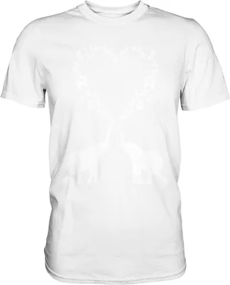 Produktbild von Elefant Herz Schmetterling T-Shirt – White / M