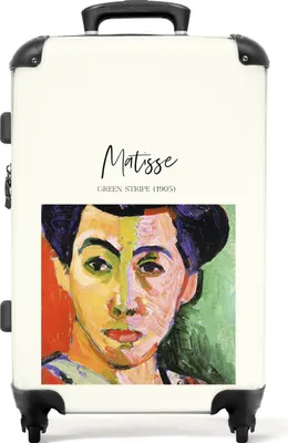 Produktbild von NoBoringSuitcases.com® Großer Koffer - Kunst - Matisse - Mensch - Porträt - Alte Meister - Kombinationsschloss TSA - Hartschalen Trolley 4 Rollen - 72 liter - Reisekoffer - 66 cmKoffer Mittelgroß 67x43x25 cm, 72L,